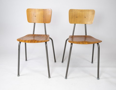 Sæt Af To Stole - Teak - Dansk Design - 1970
