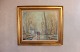 Oil painting, "Nymaane, Dyrehaven", by Ib Eisner.5000m2 showroom.