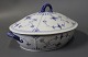 B&G blue fluted/-painted tureen, stamped #12.5000m2 showroom.