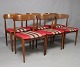 A set of 6 dining room chairs by Johannes Andersen and Uldum furniture factory.5000m2 showroom.