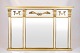 Spejl - Empire Stil - Forgyldt Ramme - Hvid & Guld - Dekorative Ornamenter
