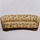 Banan Sofa - Blomstret Betræk - Ben Af Eg - Dansk Snedkermester - 1930-40erne
